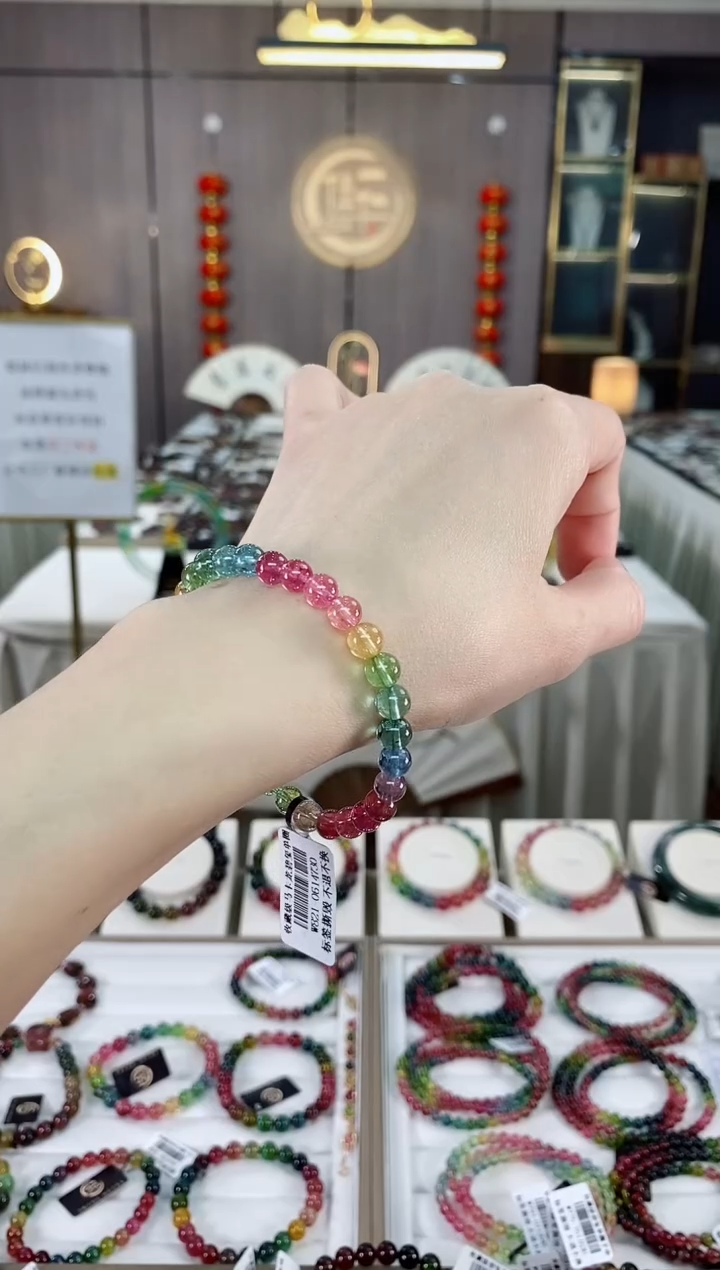 单圈手串6mm+未镶嵌碧玺（多样性发一条）hon