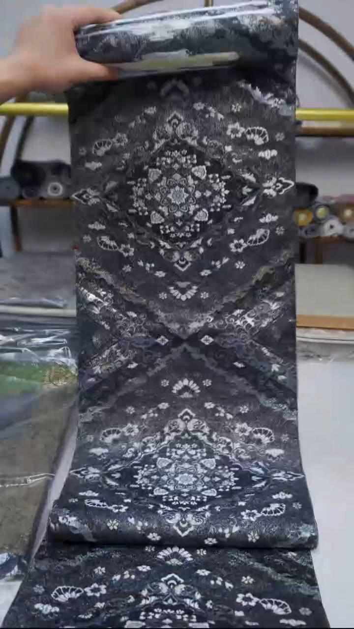 织绣135 宝石箔金华山织卷布