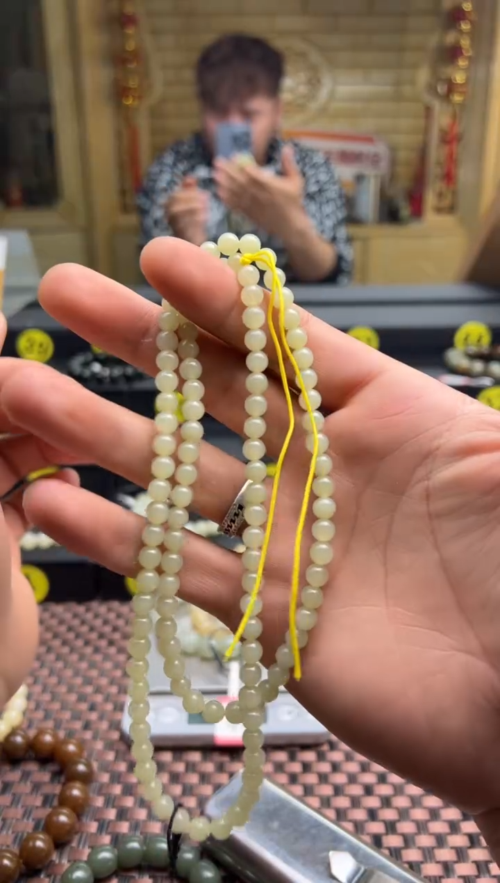 和田玉未镶嵌项链青黄口项链卡6