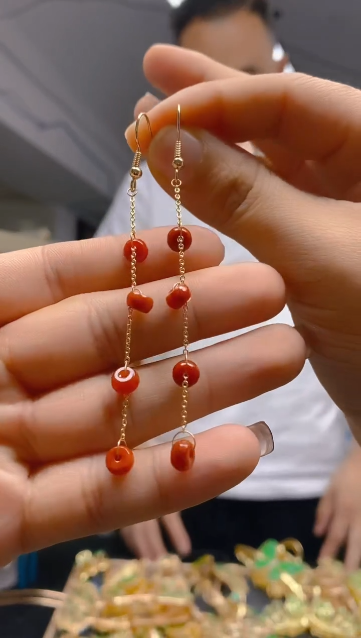 【闪购商品】翡翠耳饰合金0138翡翠耳钩