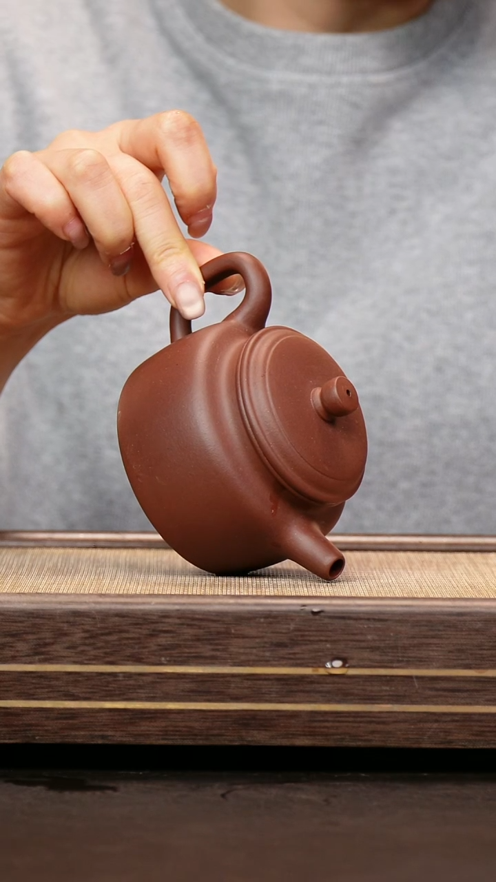 茶壶紫砂紫泥 德钟180-200cc