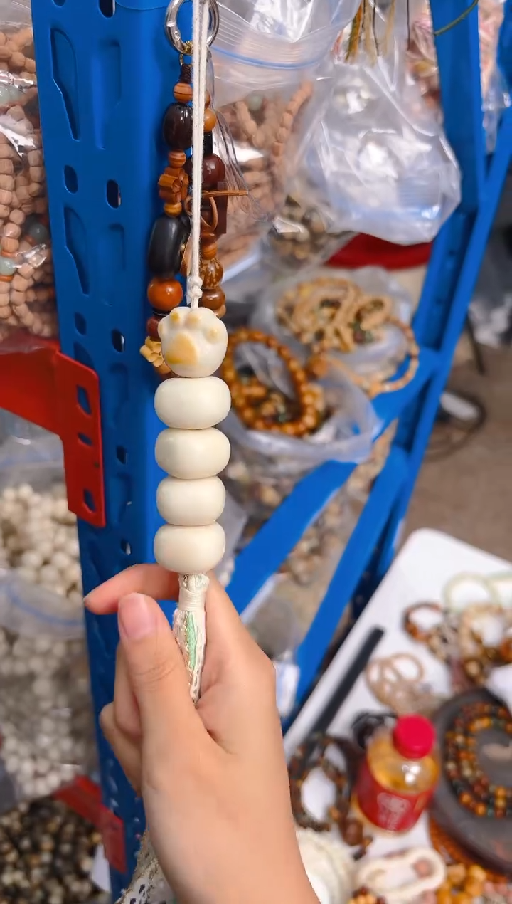 吊坠菩提根/象牙果猫爪豆腐棒棒糖挂件