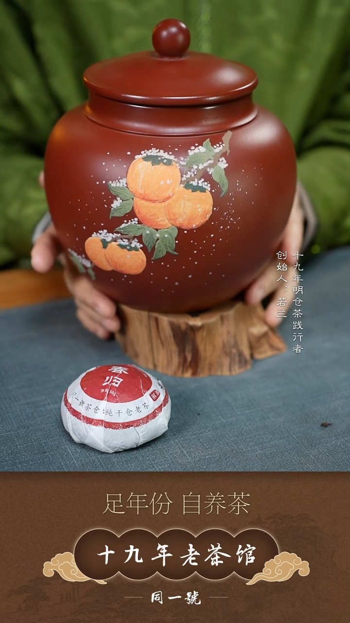 紫砂茶叶罐宜兴原矿紫砂一斤罐+10沱春归