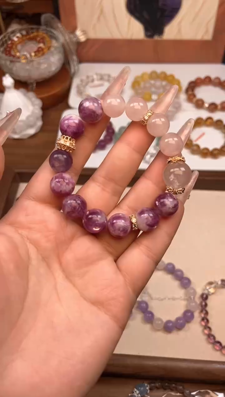 【闪购商品】水晶手链未镶嵌粉水晶