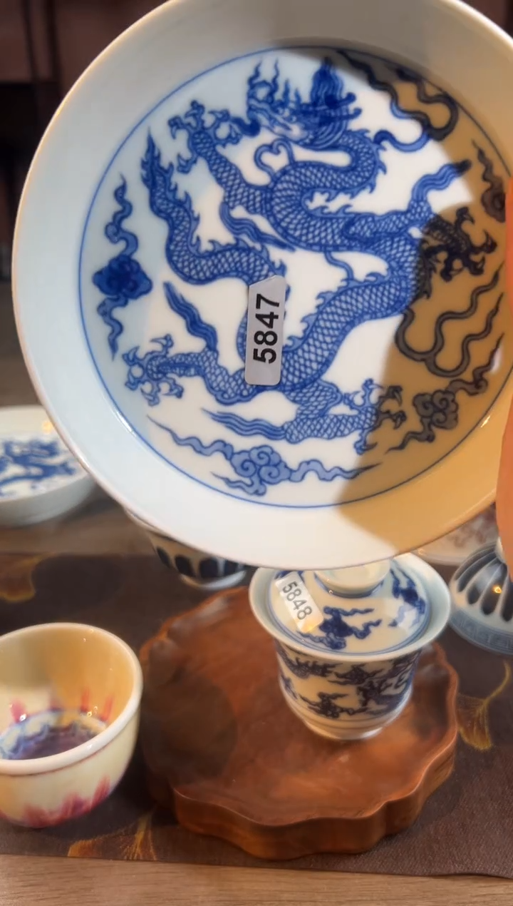 5847天禄言瓷手工手绘茶器