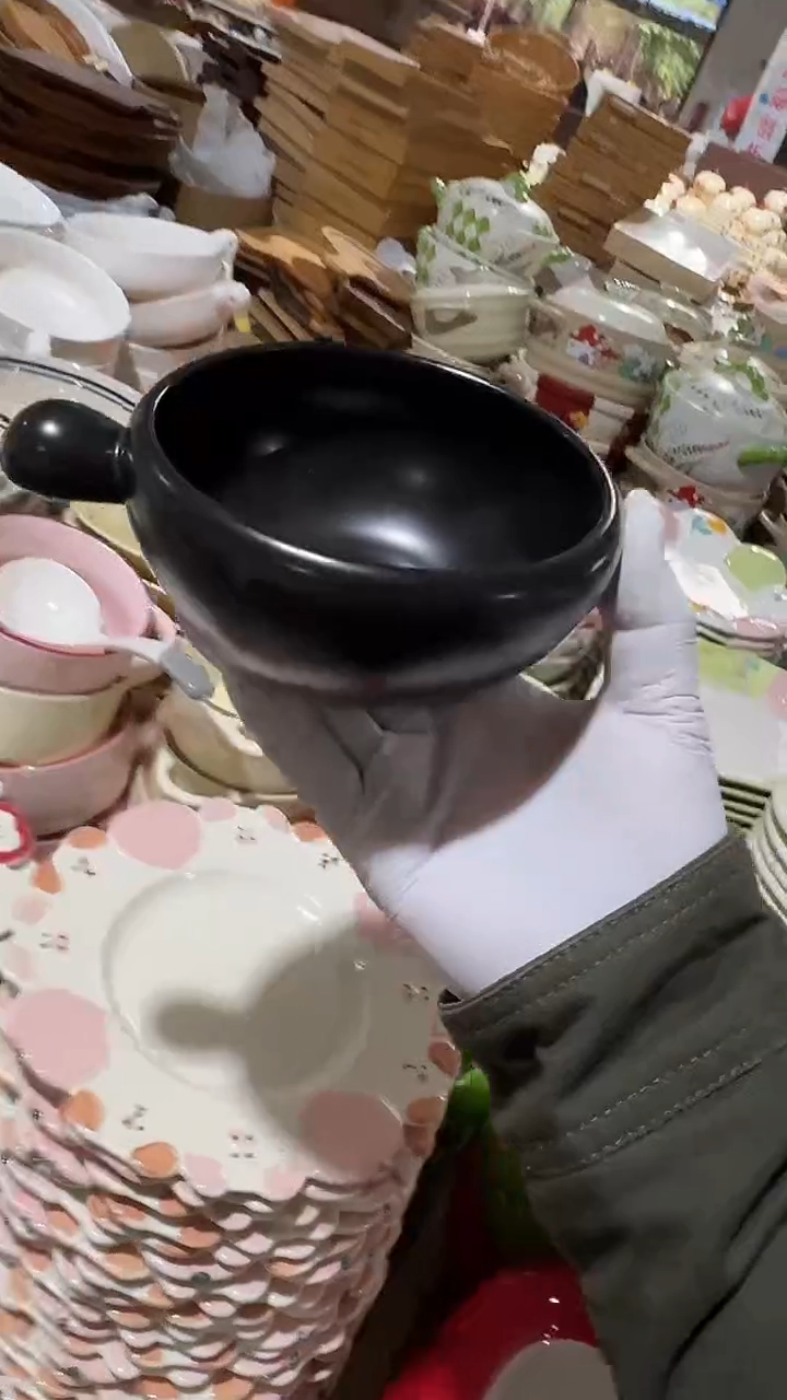 陶瓷单柄胖胖碗 微瑕凑满20元包邮