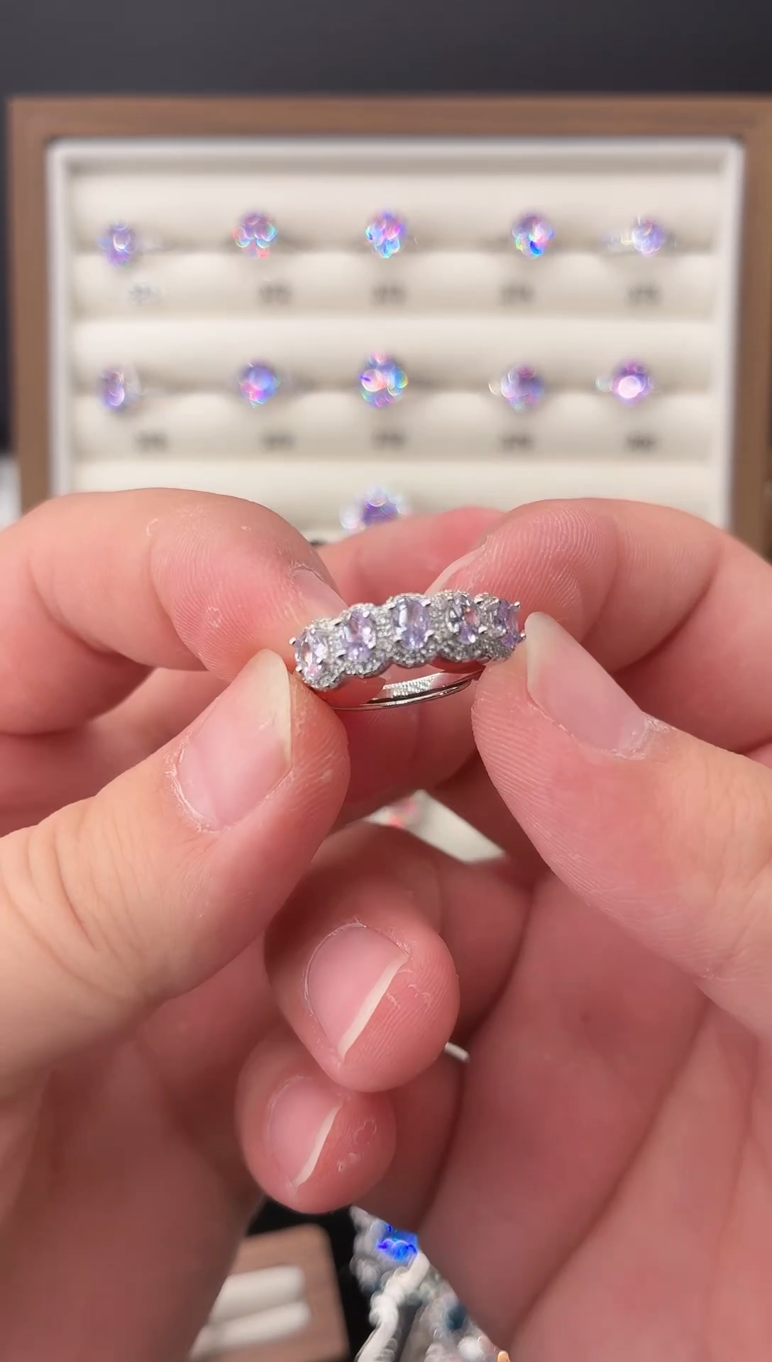 银S925镶嵌戒指紫色碧玺1111111111