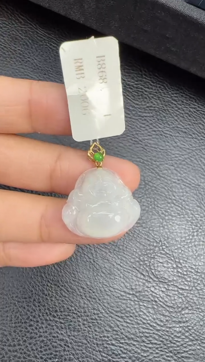 【闪购商品】翡翠颈饰18K金镶嵌翡翠佛公