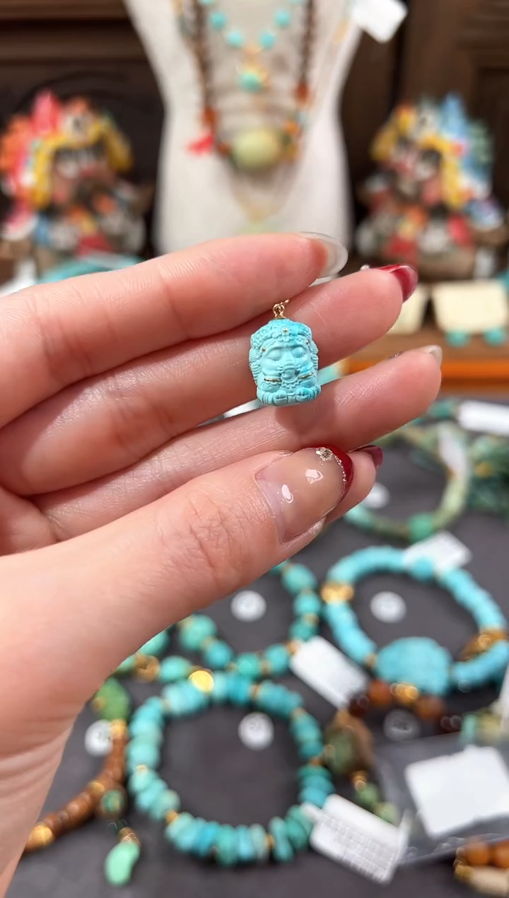 【闪购商品】绿松石提溜18K金镶嵌绿松石提溜