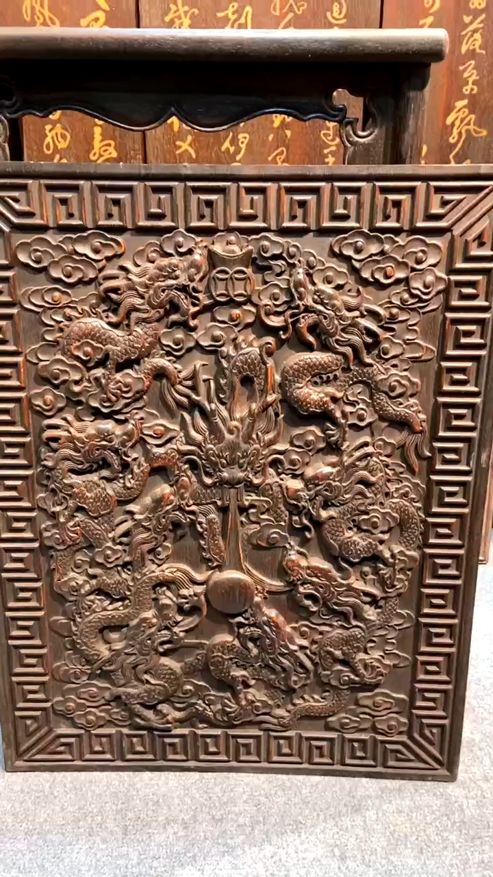 【闪购商品】木A紫檀雕刻板一物一拍以直播间为准