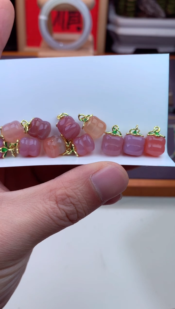 合金吊坠(不含链)玛瑙/玉髓玛瑙多样性发一件-柿子