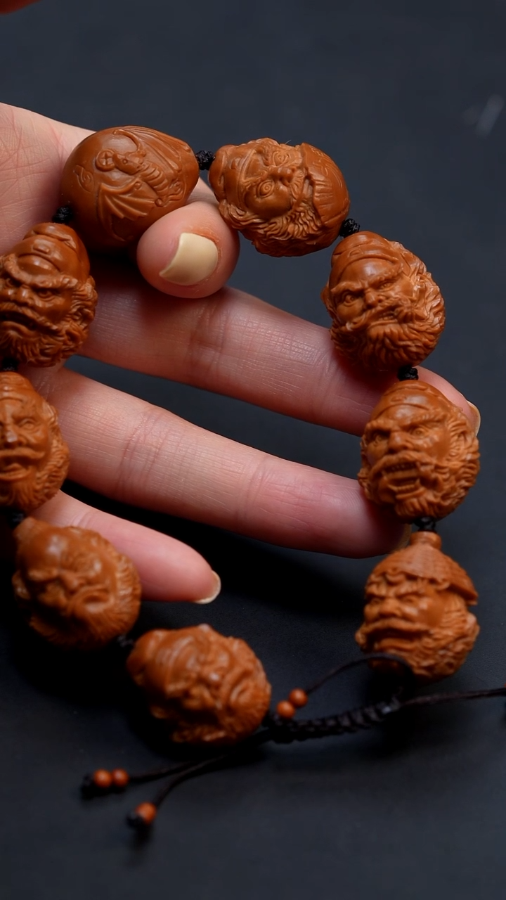 橄榄核手串神威钟馗