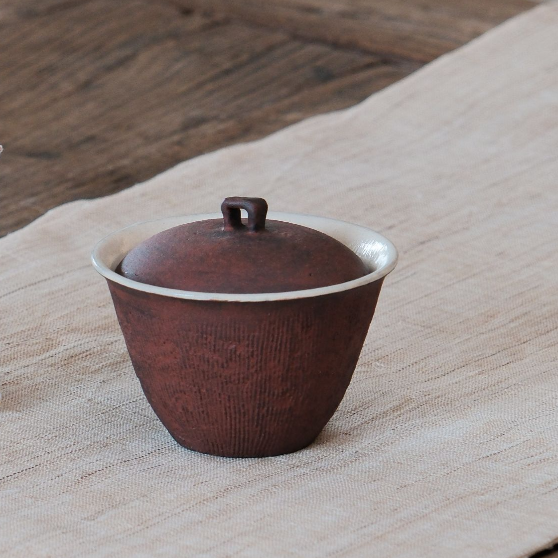 知禾系列  篦纹盖碗110ml