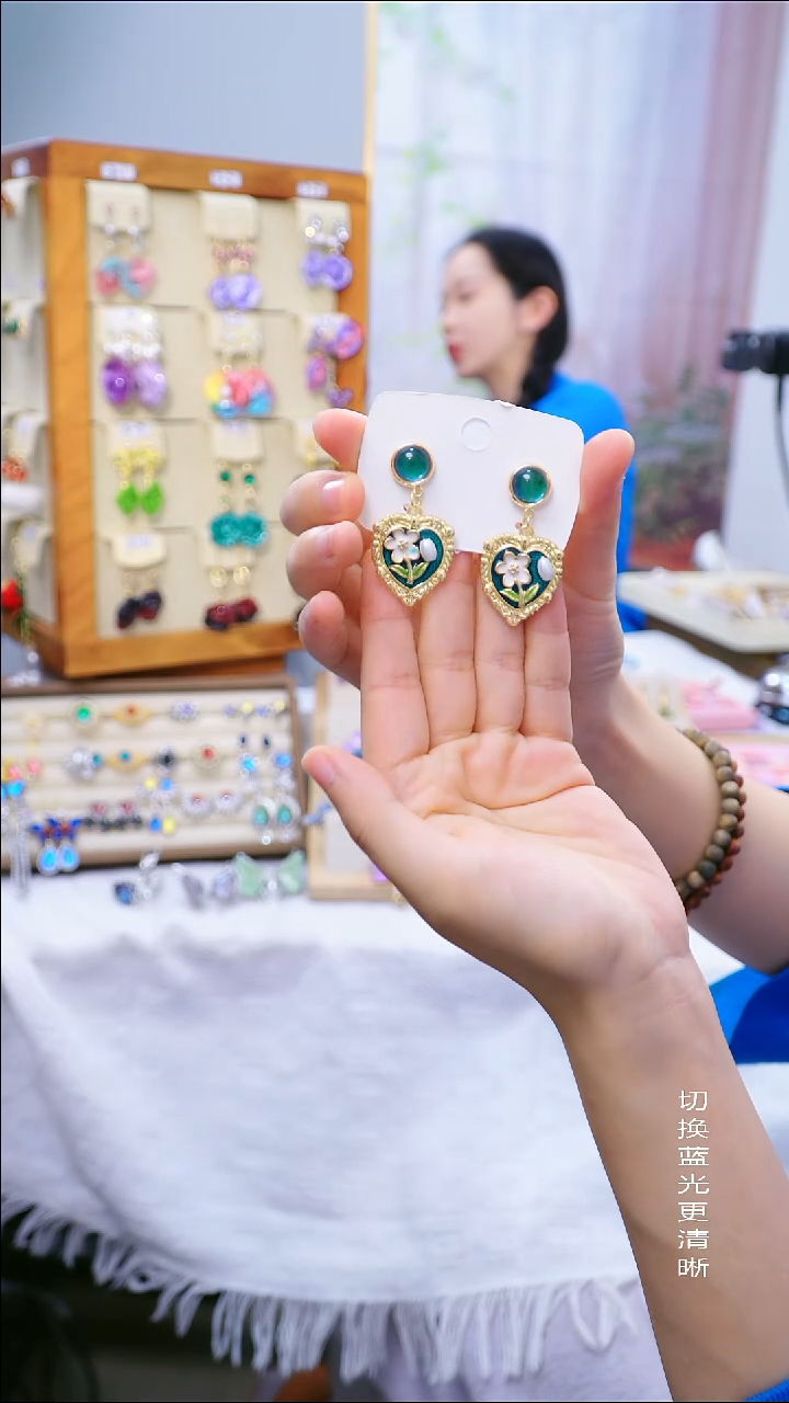 铜合金925银树脂仅一件孤品标本耳饰（不退不换 跑单小黑屋）