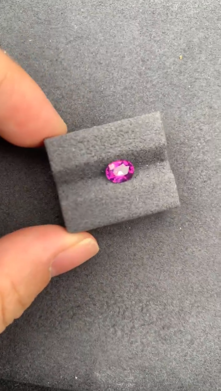 裸石彩色蓝宝石1.1ct紫蓝宝 定制 GE
