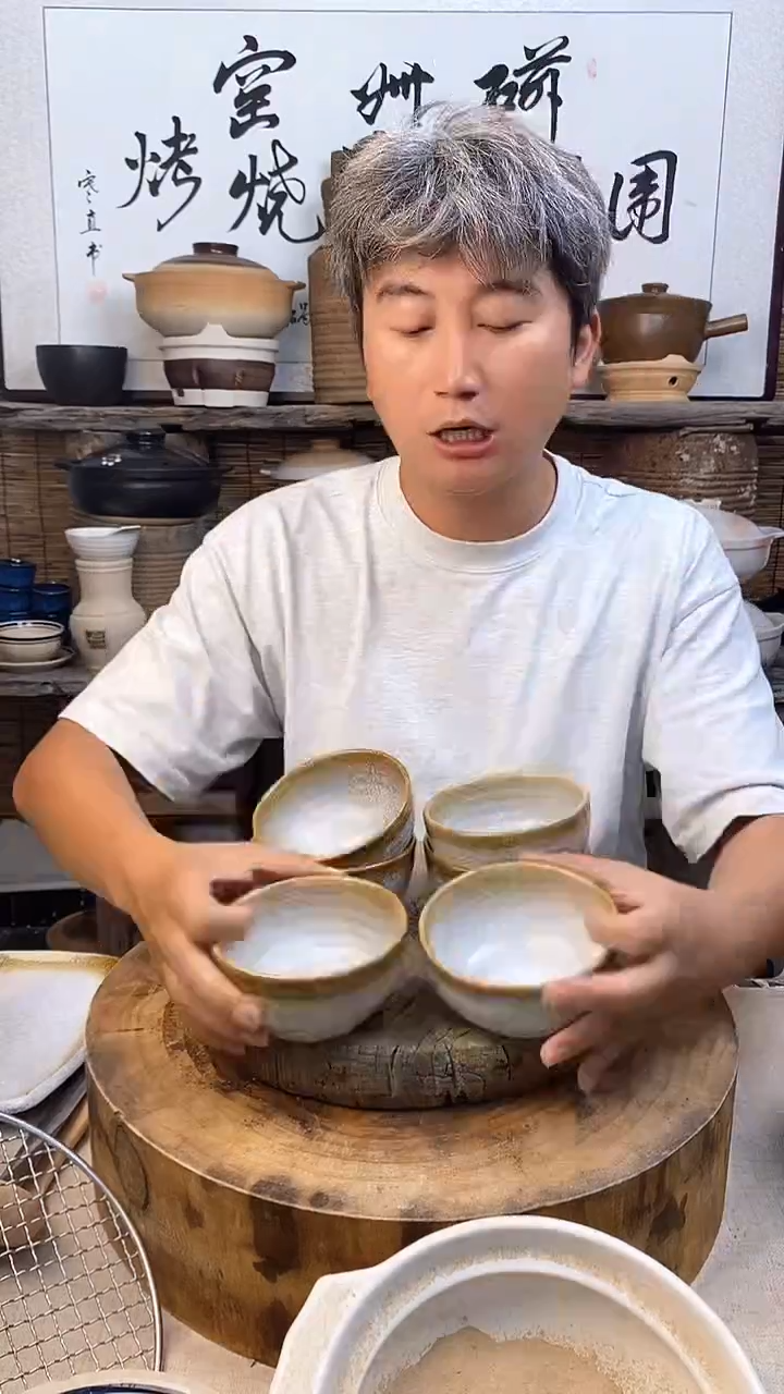 陶瓷陶土4.5英寸米饭碗（6只）