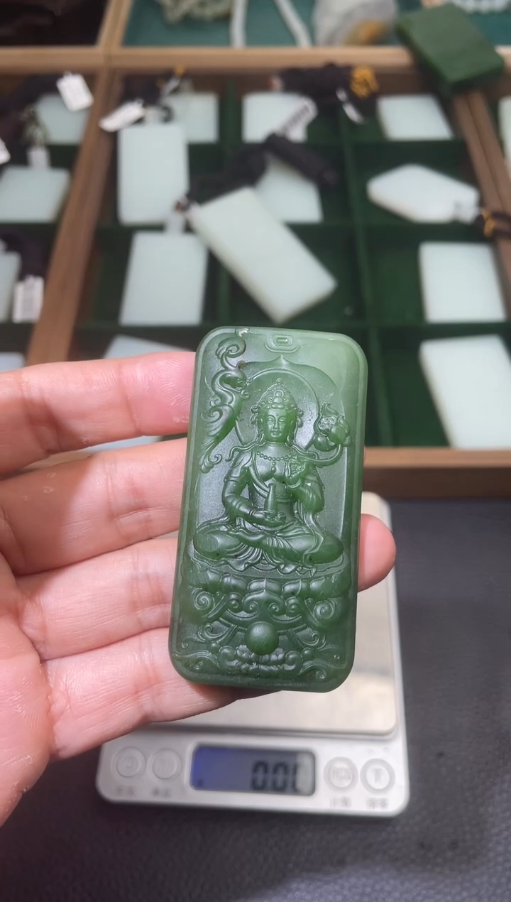 定制和田玉观音 