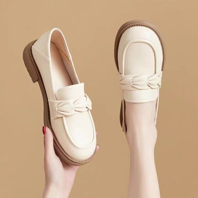 软底乐福鞋春秋舒适时尚百搭夏季软皮英伦风平底休闲复古春季圆头