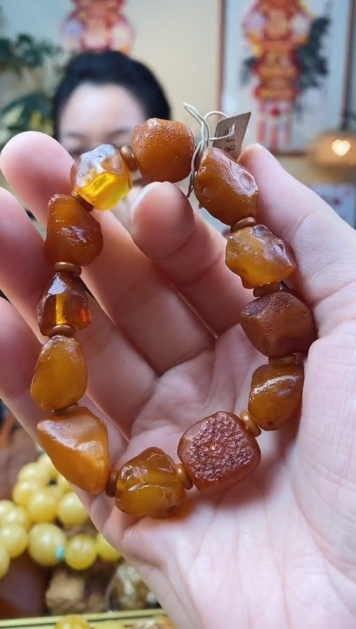 【闪购商品】琥珀手串未镶嵌手串