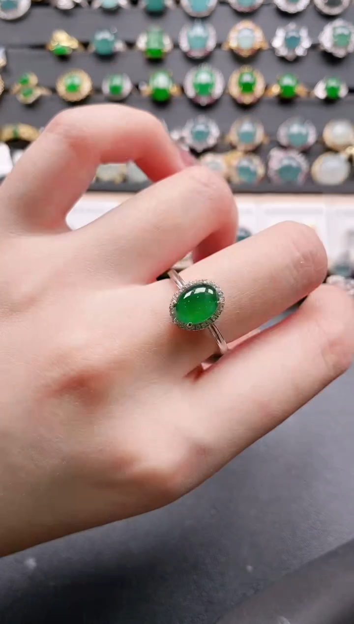 【闪购商品】翡翠戒指银S925镶嵌11111111