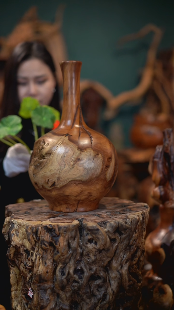 【闪购商品】枣木雷击枣木富贵瓶