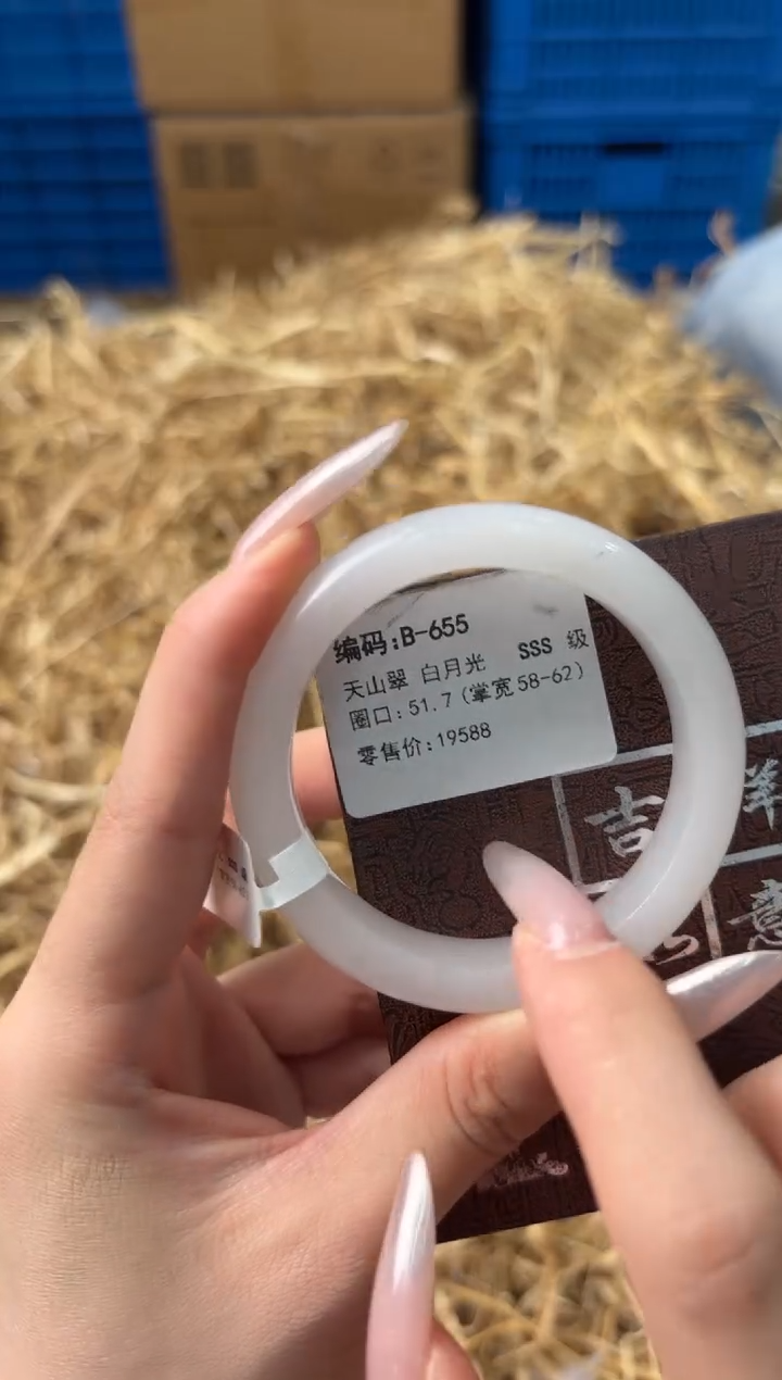 未镶嵌手镯石英质玉B-655