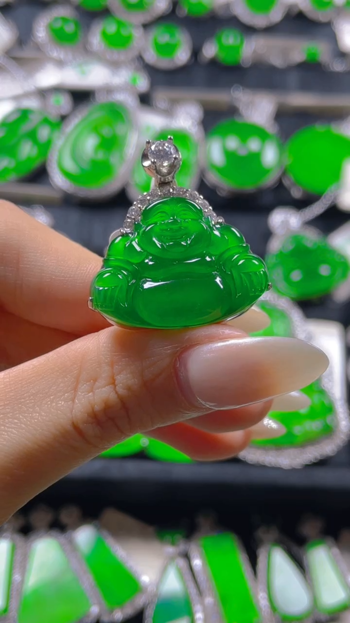 颈饰银S925镶嵌翡翠贾*11