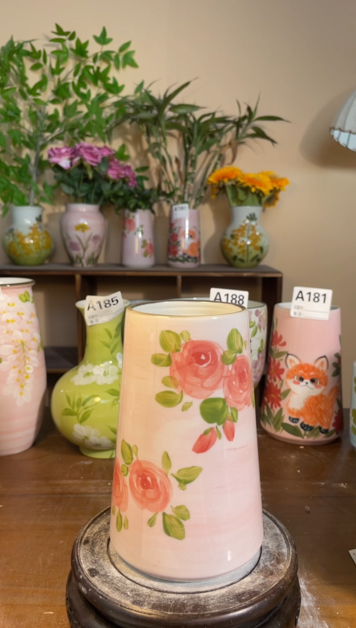 瓶景德镇手绘陶瓷花瓶