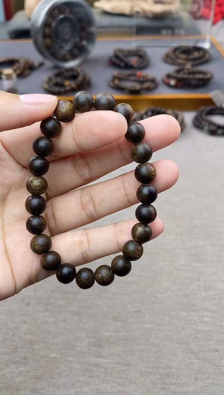 【闪购商品】沉香手串富森红土0.8沉水素圈