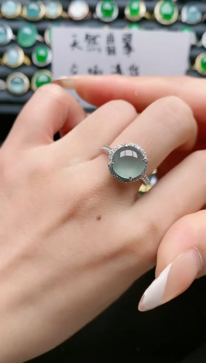 【闪购商品】翡翠戒指银S925镶嵌11111111
