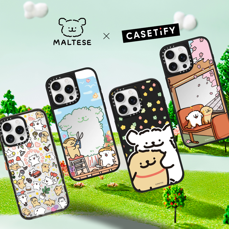 Maltese线条小狗 x CASETiFY 系列 适用iPhone16/15/华为手机壳