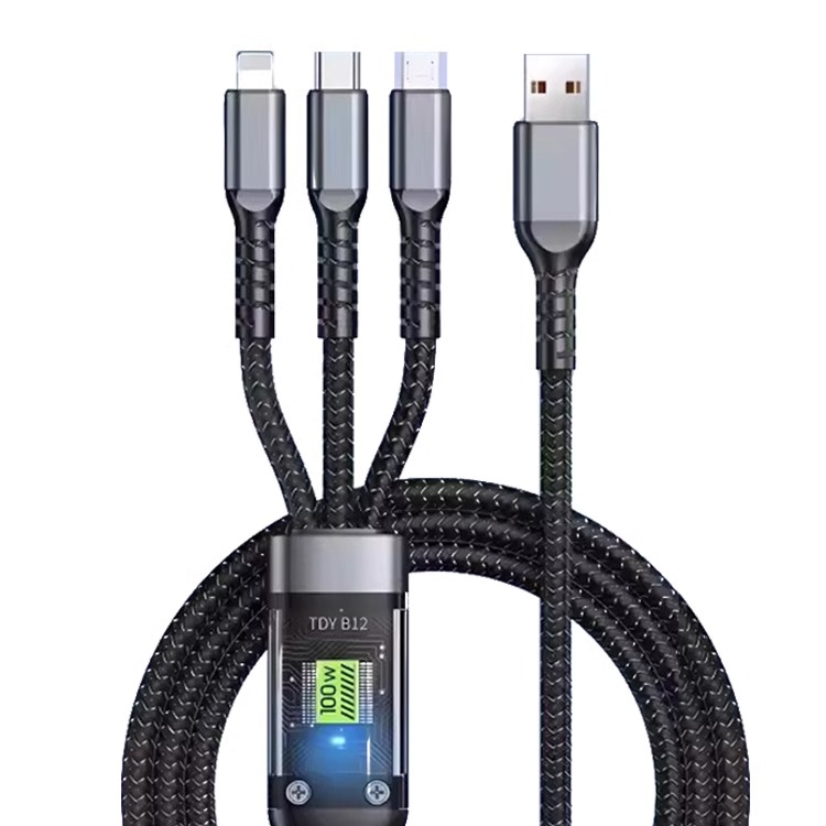 多头三合一三车载多功能通用手机usb6a快速充安卓苹果typc华为