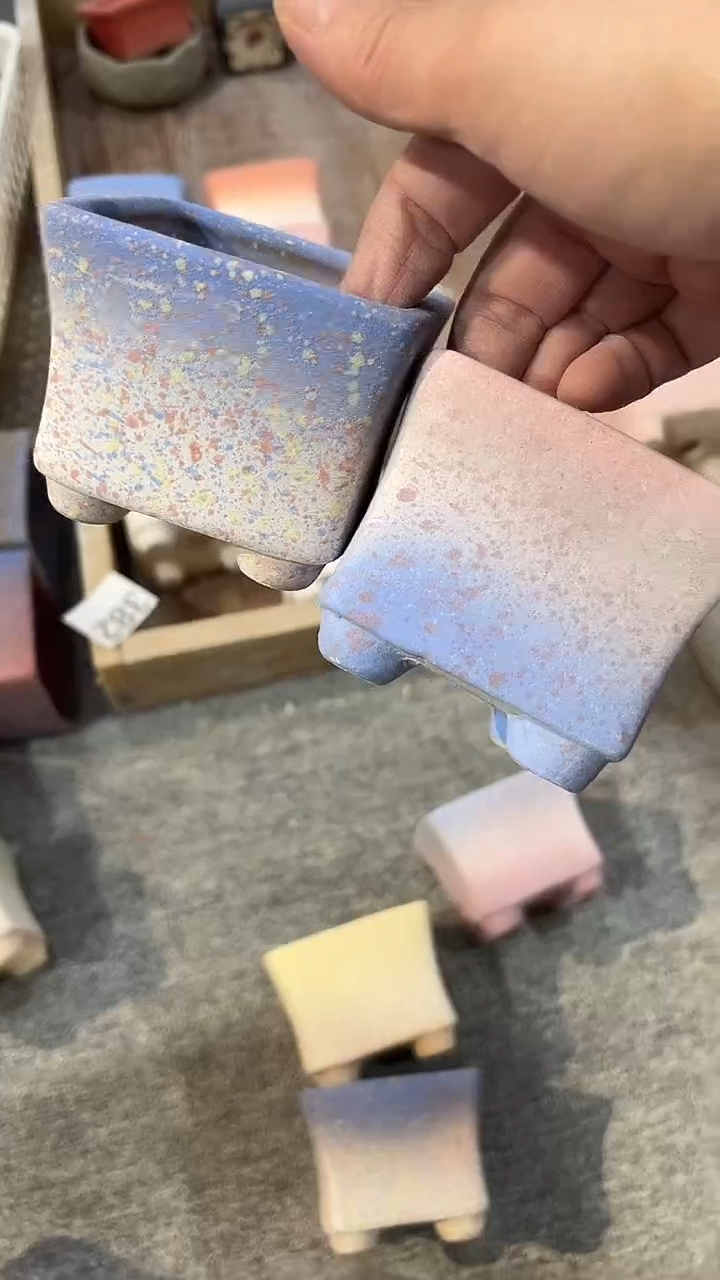 末**丶麦饭石粗陶多肉花盆口径7*6