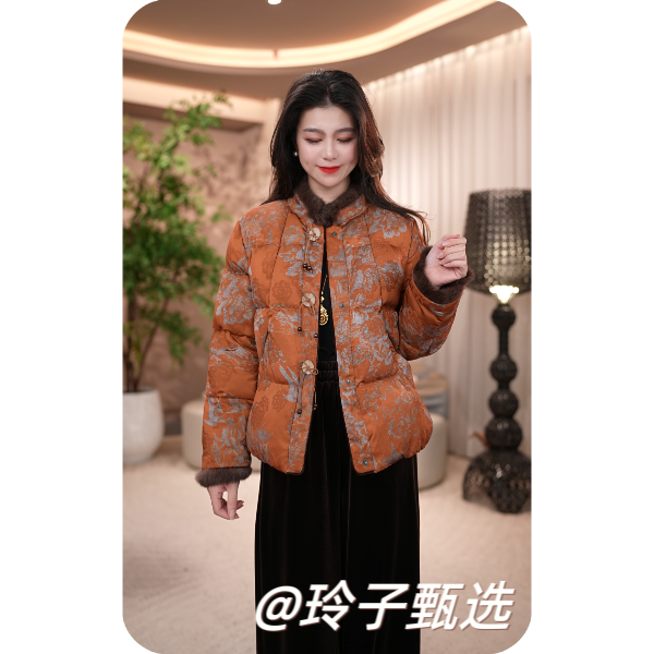 玲子自制（小暖炉）原版！新中式国风气质高定兔毛加棉冬季上衣