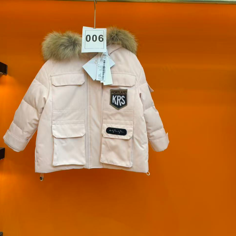 【LW】编码006女童2025童装冬季真毛领鹅绒服羽绒服YMR4SU077