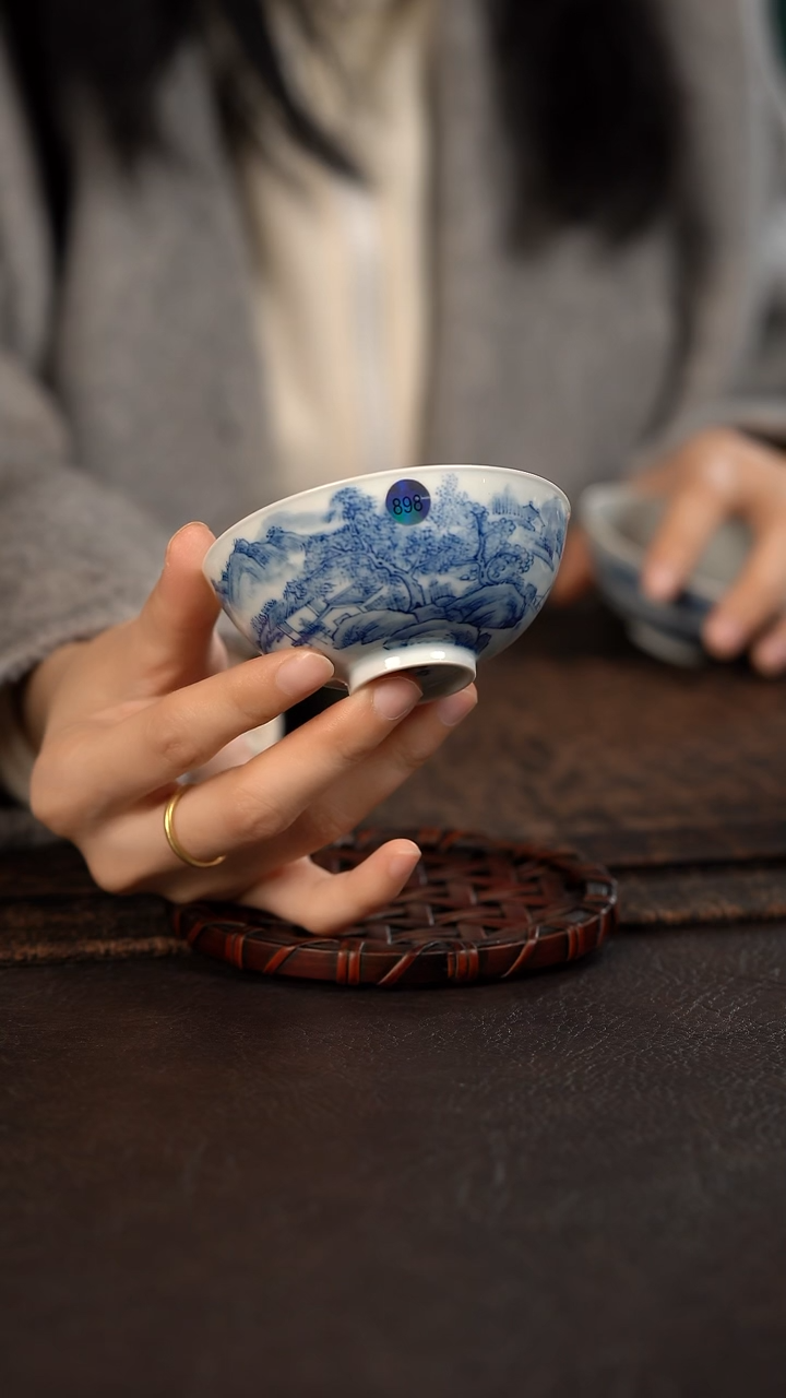 【闪购商品】杯898号HLX陶瓷山水普洱杯