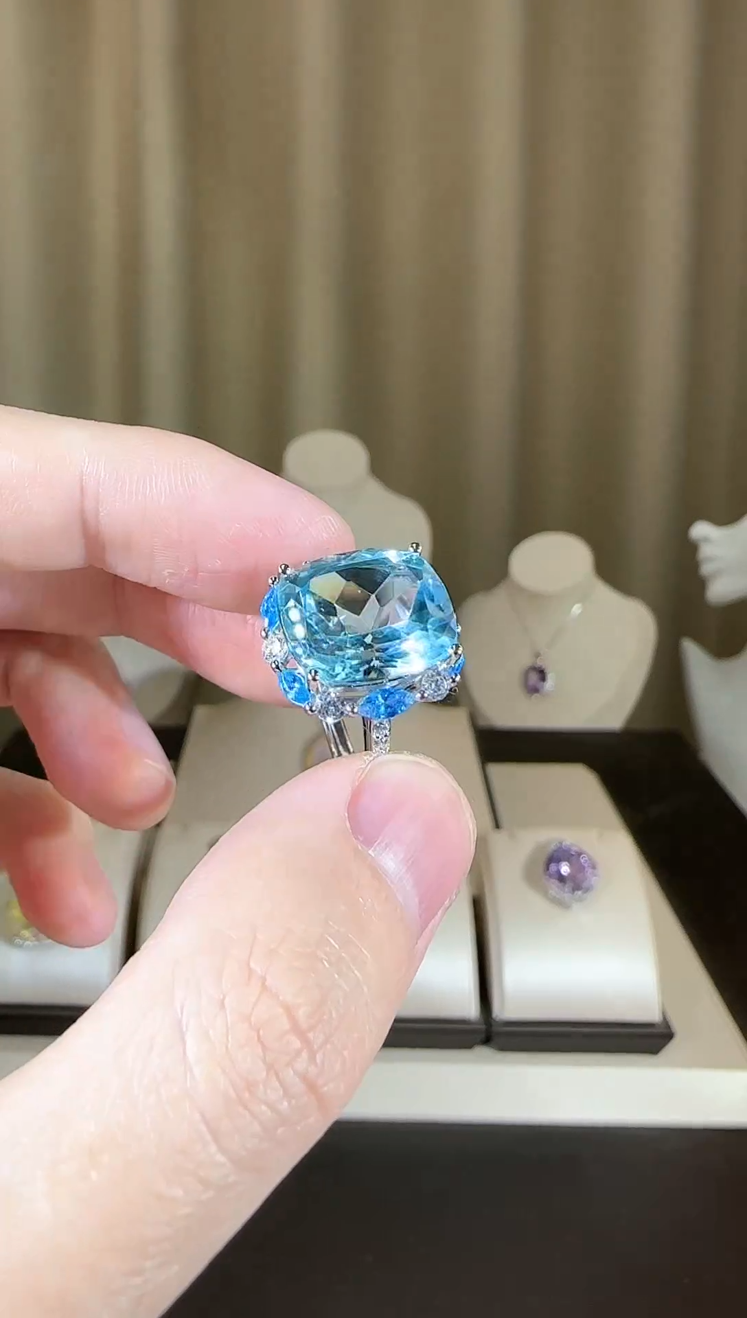 【闪购商品】托帕石戒指银S925镶嵌设计款