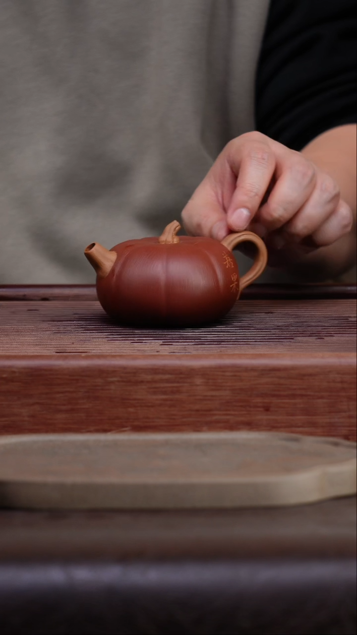 茶壶紫砂紫砂壶南瓜