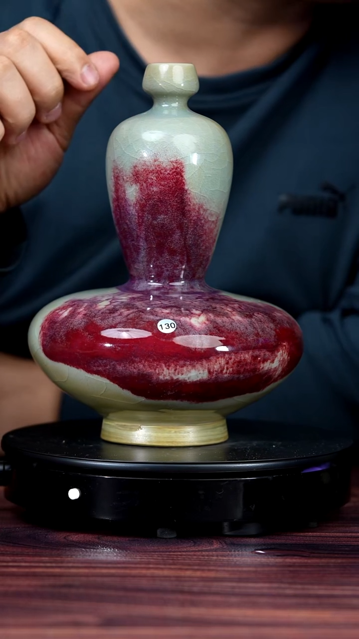 130#泥和堂一级品原矿钧瓷佛尊瓶