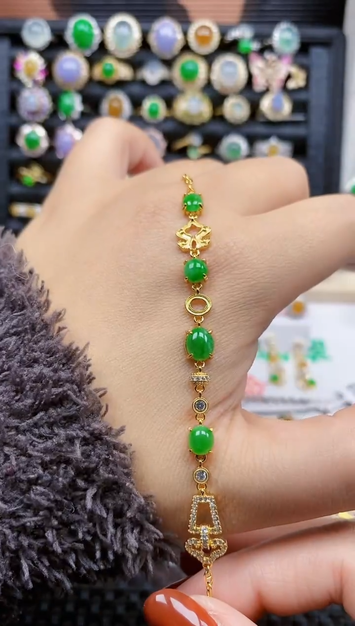 银S925镶嵌戒指翡翠254