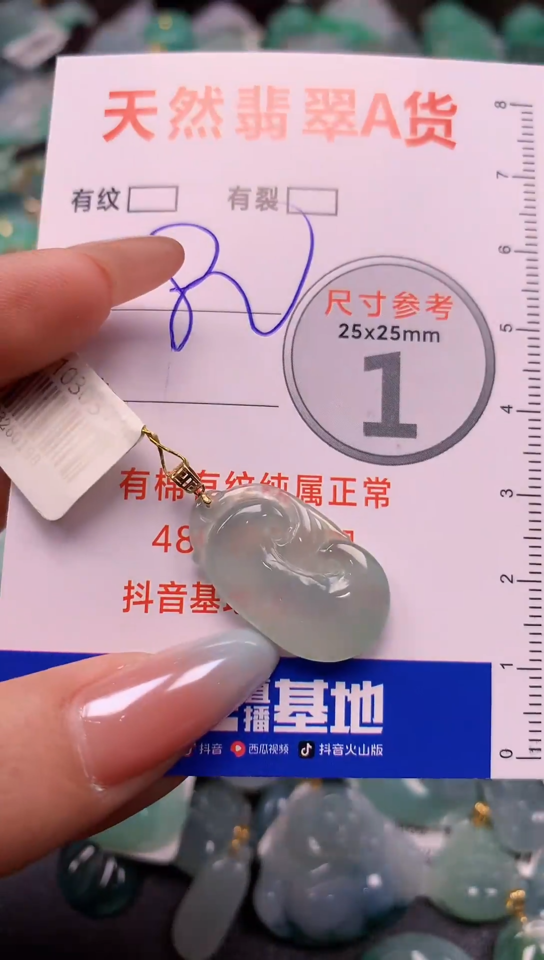 翡翠18K金镶嵌颈饰23001348