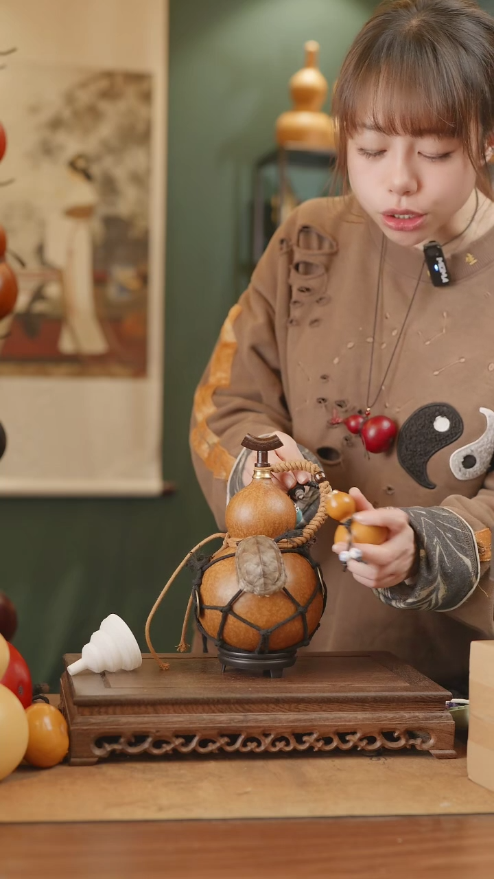 【闪购商品】158号精品天然大漆工艺防渗内胆酒葫芦~