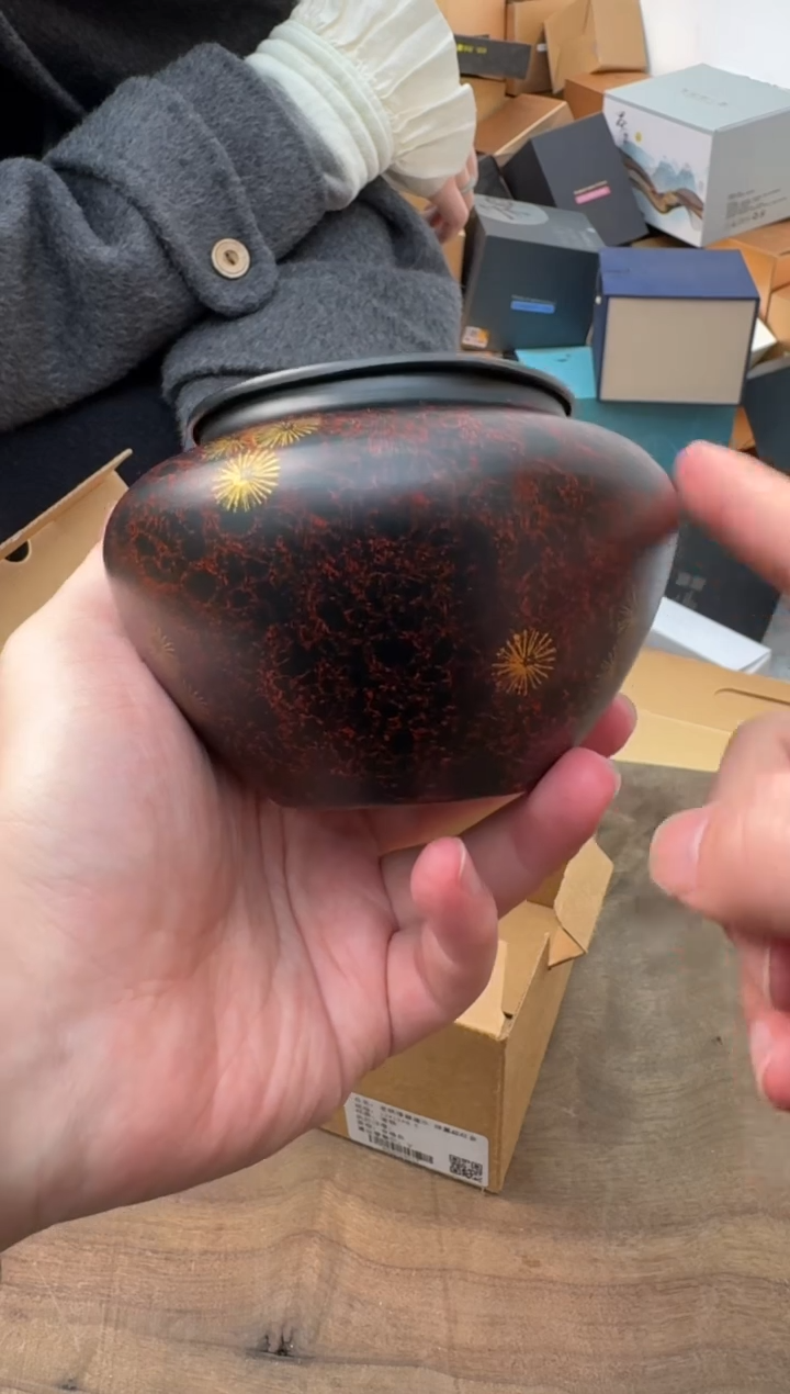 【闪购商品】@@老铁漆器茶则水洗红色