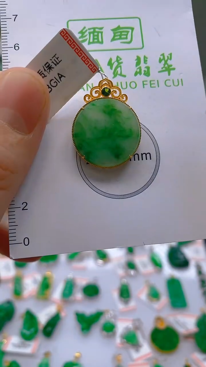 【闪购商品】翡翠颈饰18K金镶嵌新号开播，全场乱卖