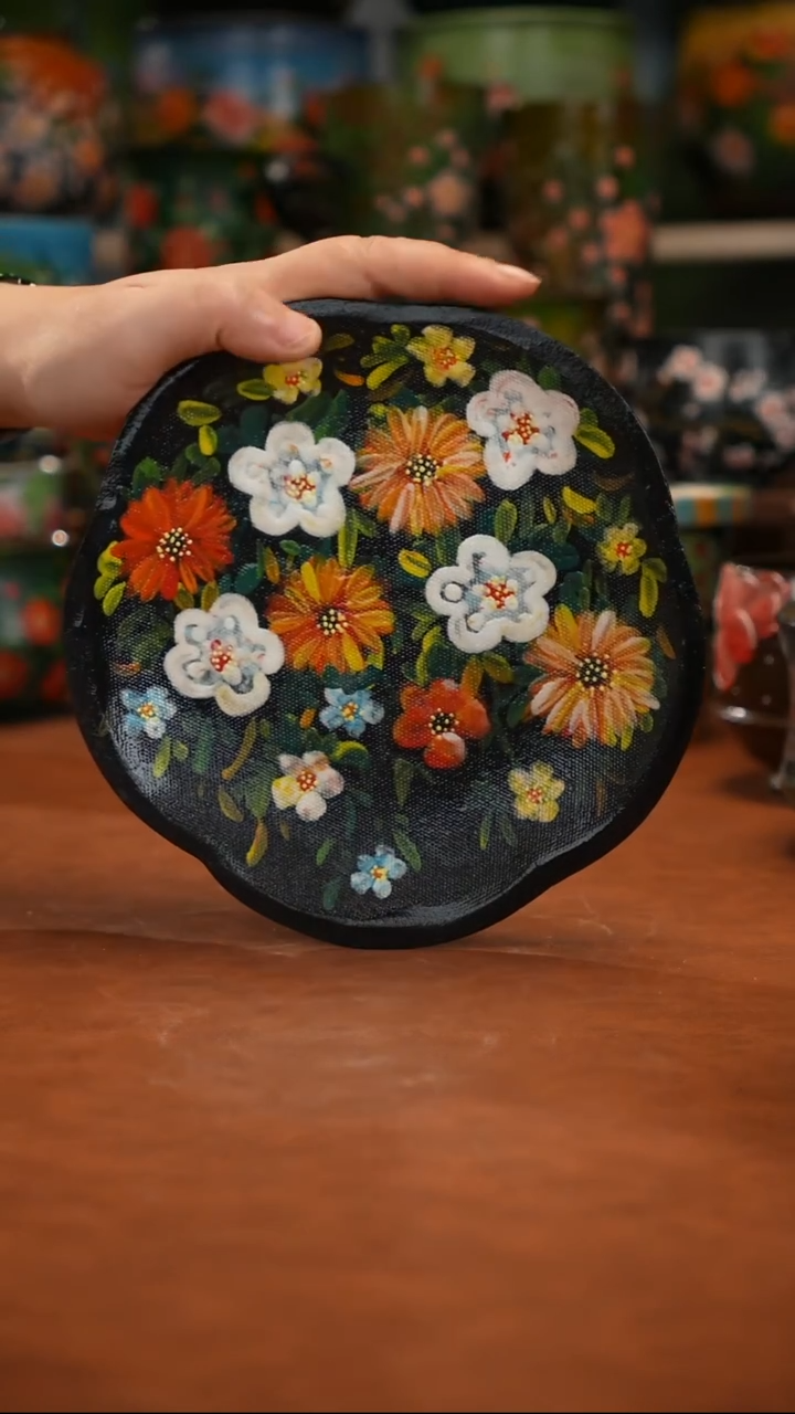 紫砂油画手绘釉下彩