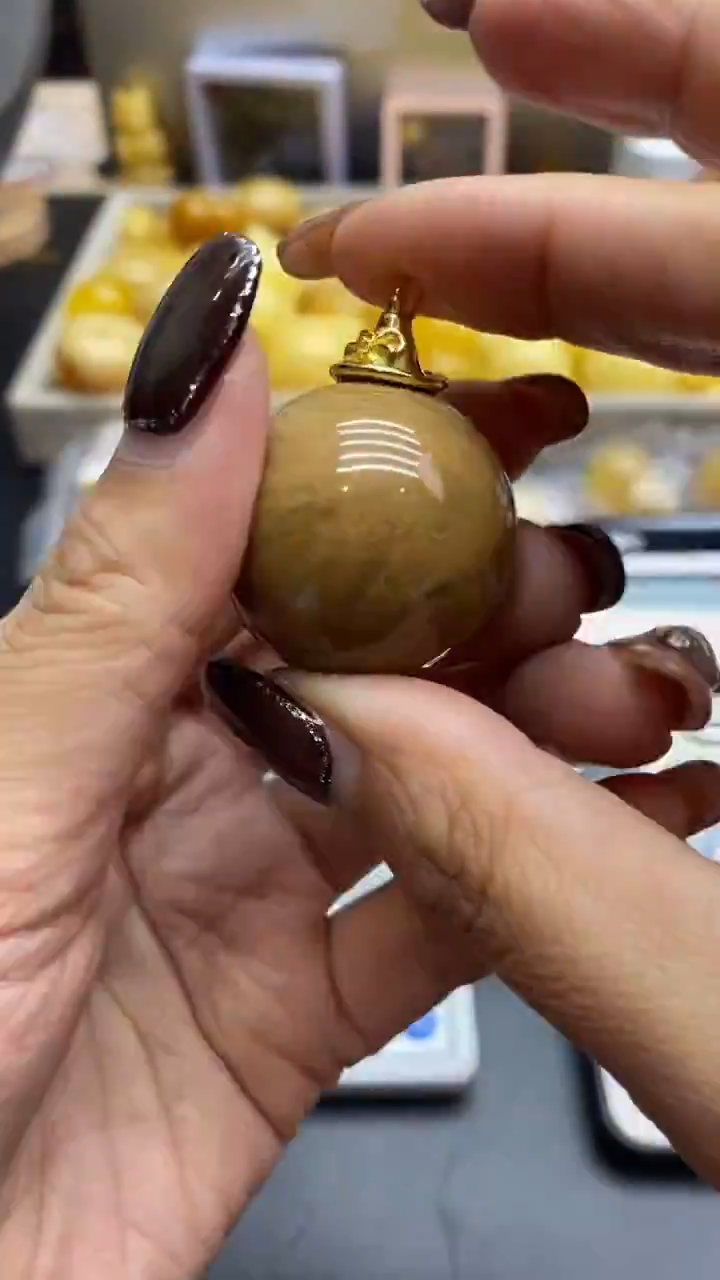 琥珀银S925镶嵌珠宝奇石146