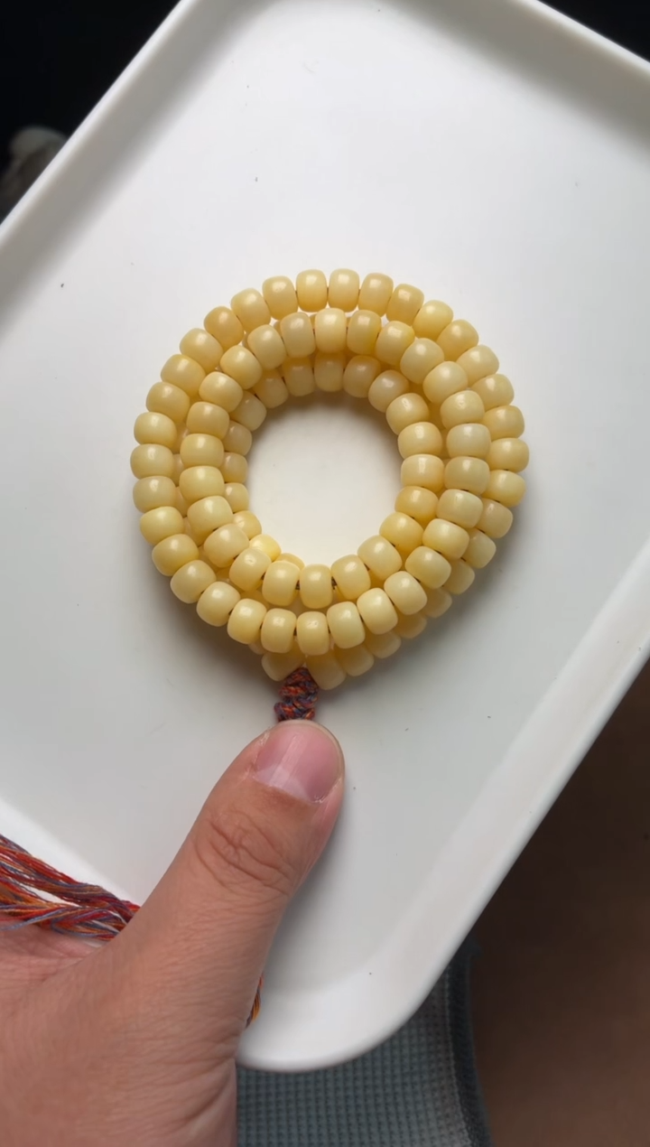 牛骨其他N107-蜜透桶珠长串