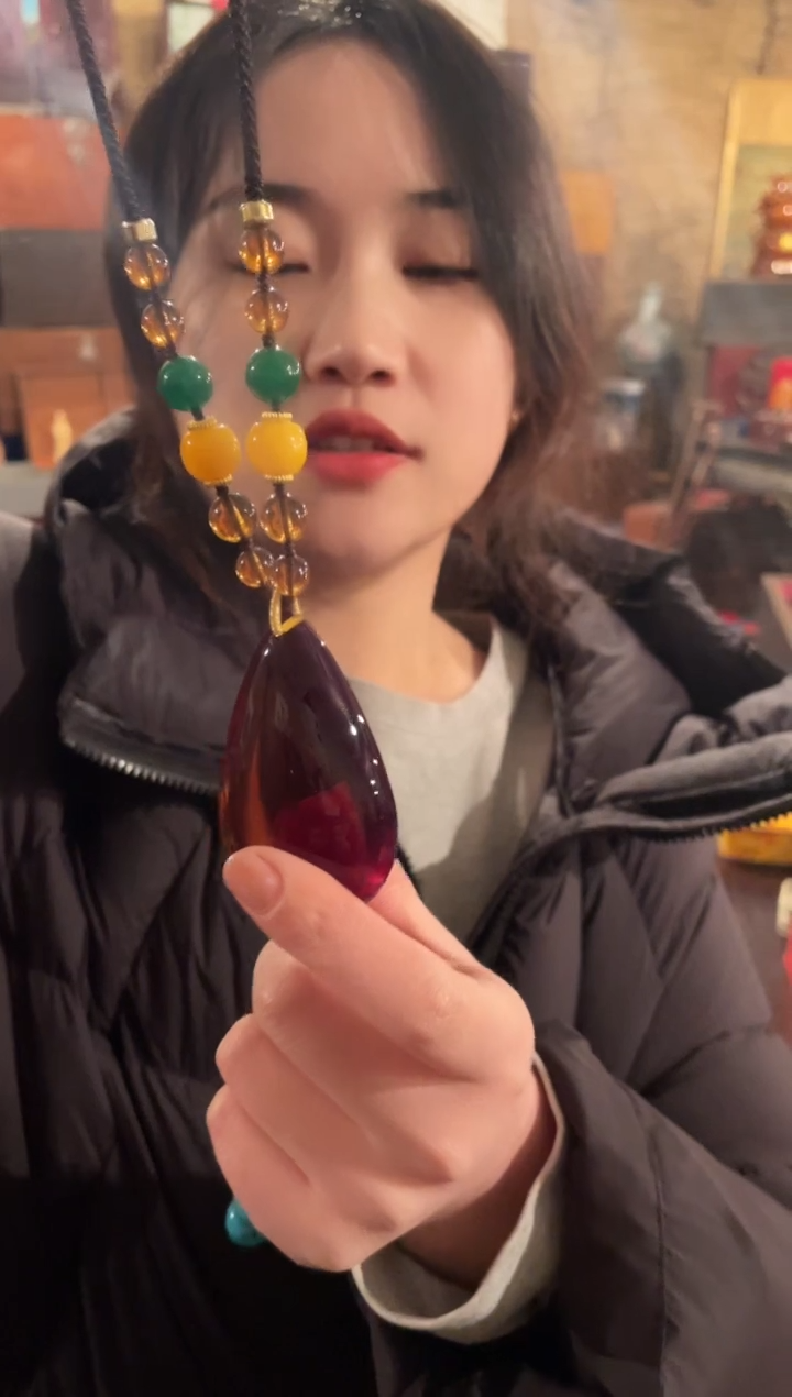 【闪购商品】蜜蜡颈饰未镶嵌水滴