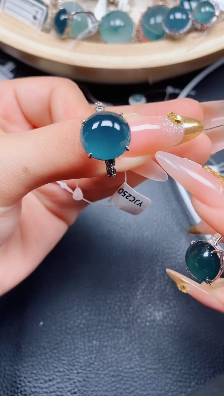 【闪购商品】翡翠戒指银S925镶嵌翡翠