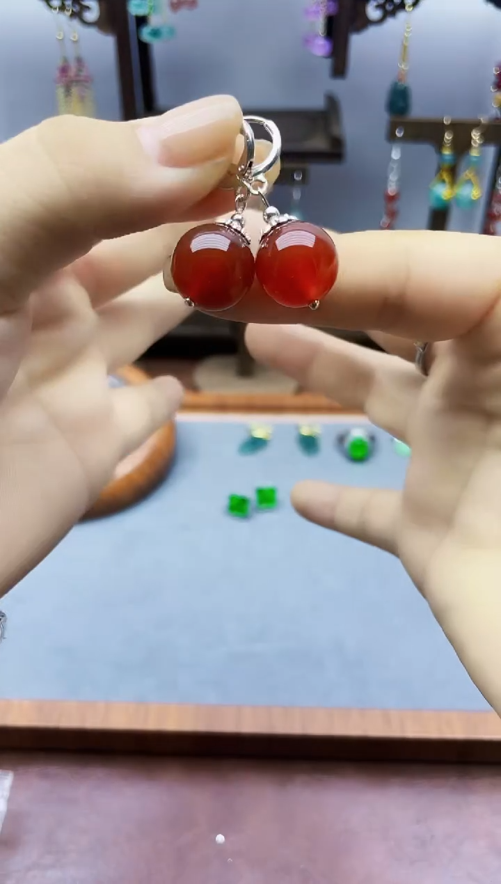 未镶嵌耳饰玛瑙/玉髓811000